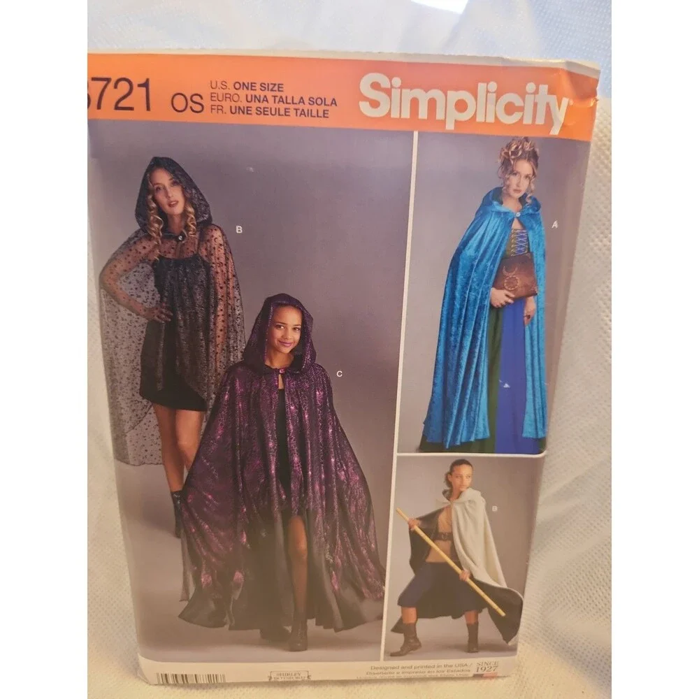 3 Costume/Comicon Simplicity Patterns - 8721 , 8719, 8670 ONS PATTERNS ONLY!